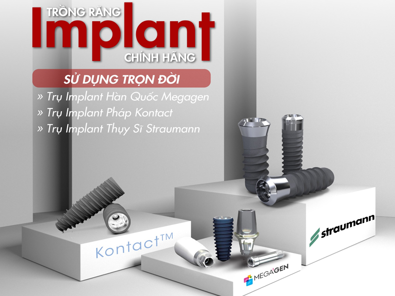 Nha khoa Đại Nam cam kết sử dụng trụ Implant chính hãng, chất lượng